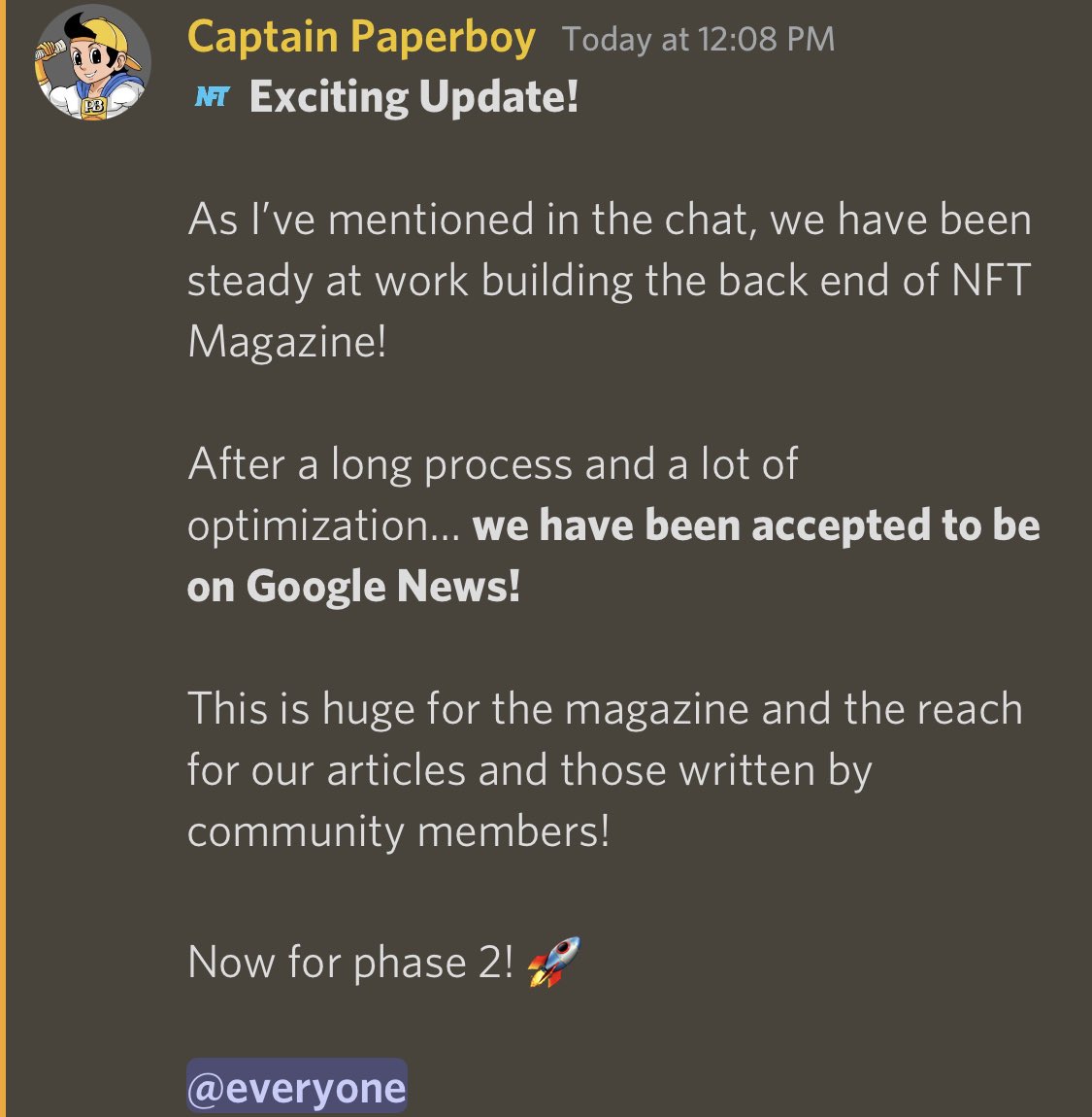 An exciting update in our @NFTMag community 🗣️ #GoogleNews