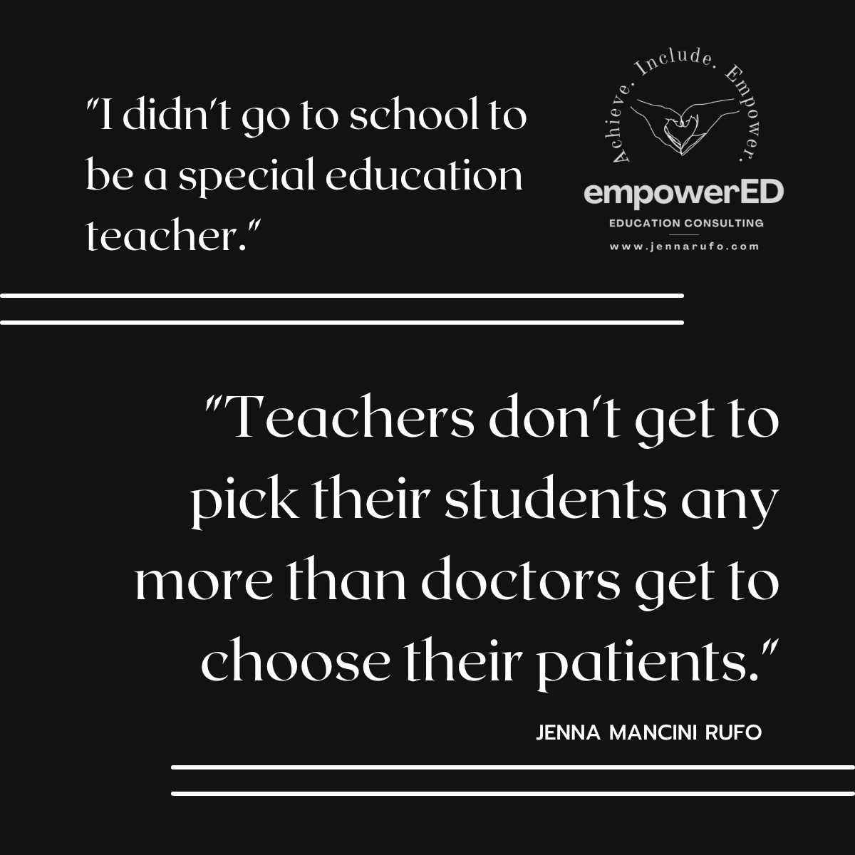 Day 20 of #NoExcusesNovember- "I didn't go to school to be a #SpecialEducation teacher." If you don't want to work with kids with disabilities, you're probably in the wrong business. #inclusion <a href="/tweetsomemoore/">Dr. Shelley Moore, PhD</a> <a href="/CatiaMalaquias/">Cátia Malaquias</a>