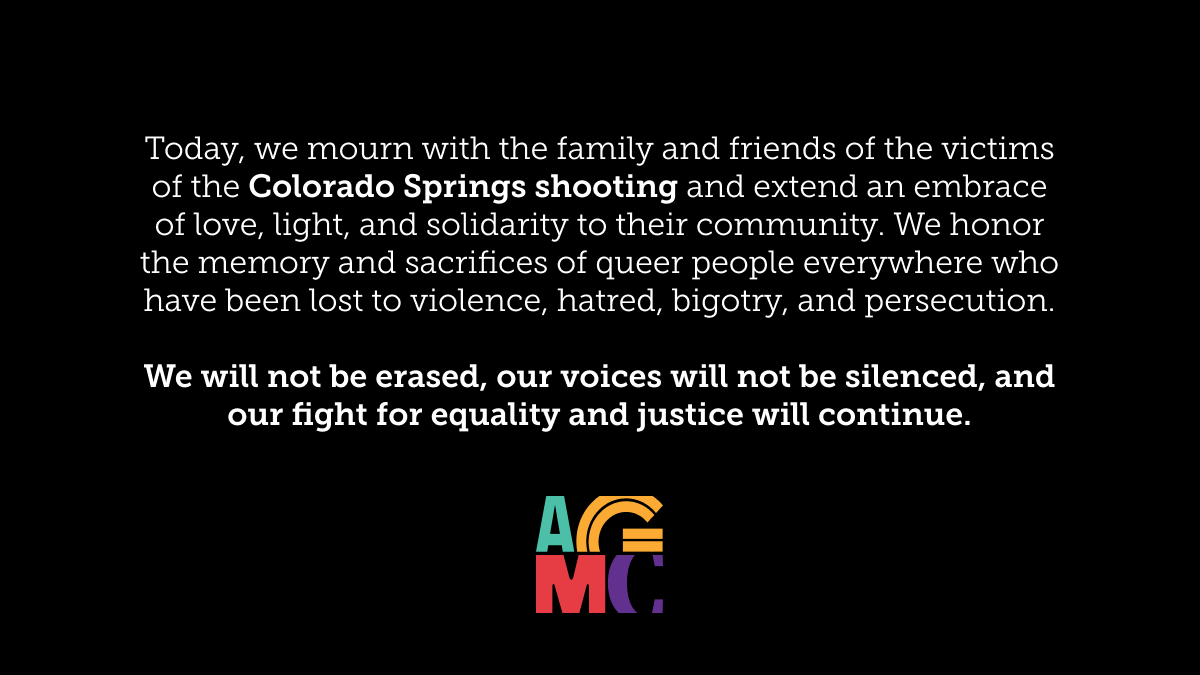 We extend our deepest sympathy to the victims &amp; families of the #coloradosprings shooting. We’re saddened by this unconscionable act of violence carried out against the #LGBTQ+ community, a stark reminder of the strife &amp; intimidation queer people continue to face in our society.