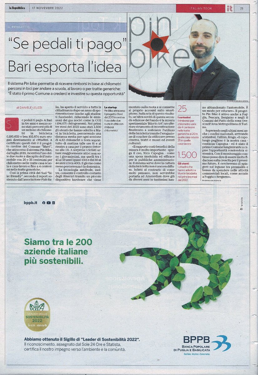Annalisa Turi (@annalisaturi) on Twitter photo ๐ฐ Italian.Tech รจ la rivista verticale sui temi di tecnologia, futuro e innovazione.
๐๐ป Nell'ultimo numero c'รจ #Puglia, c'e #Taranto, c'รจ #green, c'รจ #startup... c'รจ #BaLab, c'รจ #Uniba! ๐
Grazie a <a href="/GvRutigliano/">Gianvito Rutigliano</a>...
๐๐ป๐๐ป๐๐ป ๐ฐ Italian.Tech รจ la rivista verticale sui temi di tecnologia, futuro e innovazione.
๐๐ป Nell'ultimo numero c'รจ #Puglia, c'e #Taranto, c'รจ #green, c'รจ #startup... c'รจ #BaLab, c'รจ #Uniba! ๐
Grazie a <a href="/GvRutigliano/">Gianvito Rutigliano</a>...
๐๐ป๐๐ป๐๐ป
