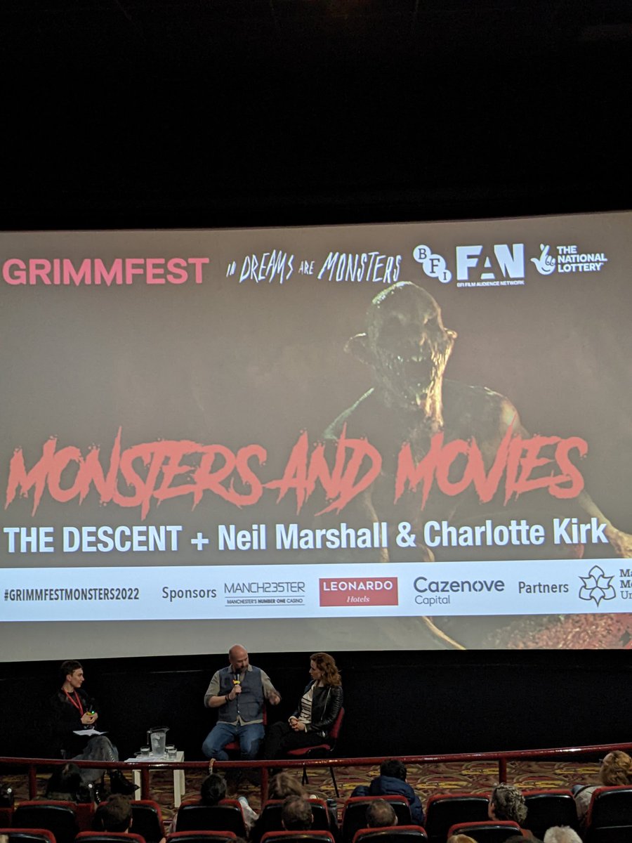 'Witch hunts are still happening today in different forms' - Brilliant discussion w/ Neil Marshall &amp; Charlotte Kirk <a href="/grimmfest/">Grimmfest</a> about the place for powerful women in horror, resisting the sexualisation of women, &amp; the horror genre as a vehicle for representing women's experiences