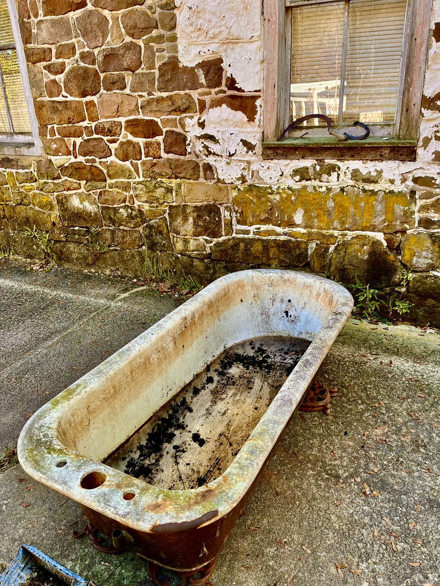 Wolves_Nihilist's tweet photo. It’s a cold a windy day for a bath! 31° and 25 mph wind gusts.
We found this old tub in the woods. And of course we’re gonna repurpose it as a a planter out front of our mill building.
#farmfind https://t.co/dq0O8K023U