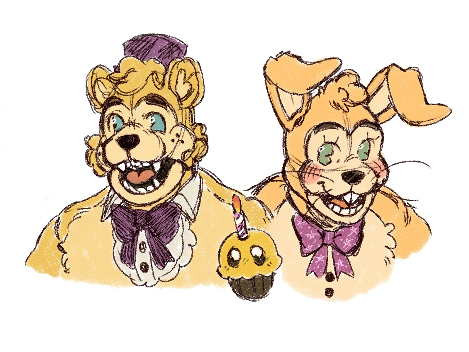 taiko chan on X: #fnaf #fredbear #springbonnie