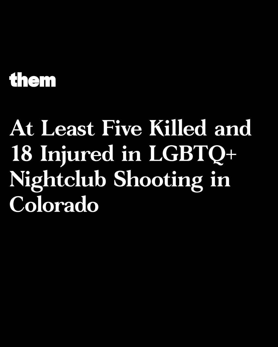 (cw: anti-queer violence)

our hearts go out to the 25 injured in the Colorado Springs shooting and to the friends and family of those five who died. on this Trans Day of Remberance, we are called not just to grieve those we've lost, but to oppose those that would erase us