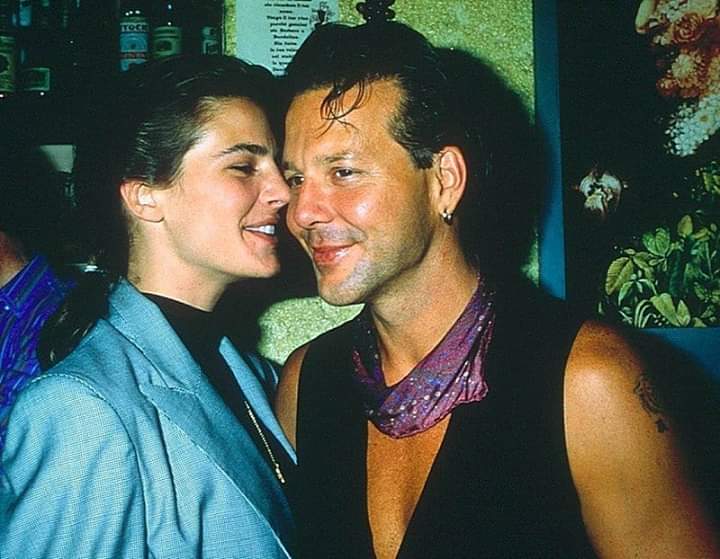 Happy belated birthday Terry Farrell with Mickey Rourke.    