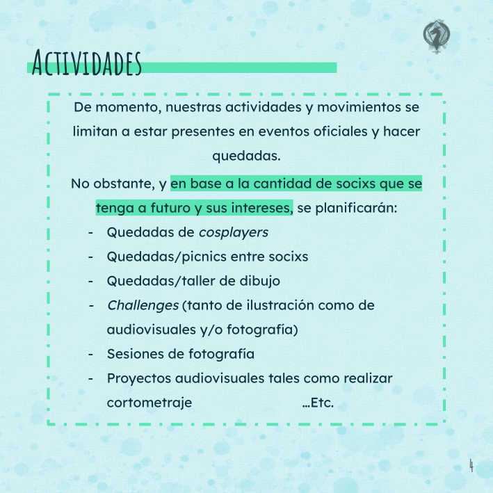 ScalesForge's tweet photo. Aquí os dejamos un resumen de lo que hacemos en nuestra asociación artística >:3

Ante cualquier duda, no dudéis en contactarnos por DM o por las otras vías que os dejamos en el post :D
#juntadescalesforge  #scalesforge https://t.co/Vi7leUrMcc