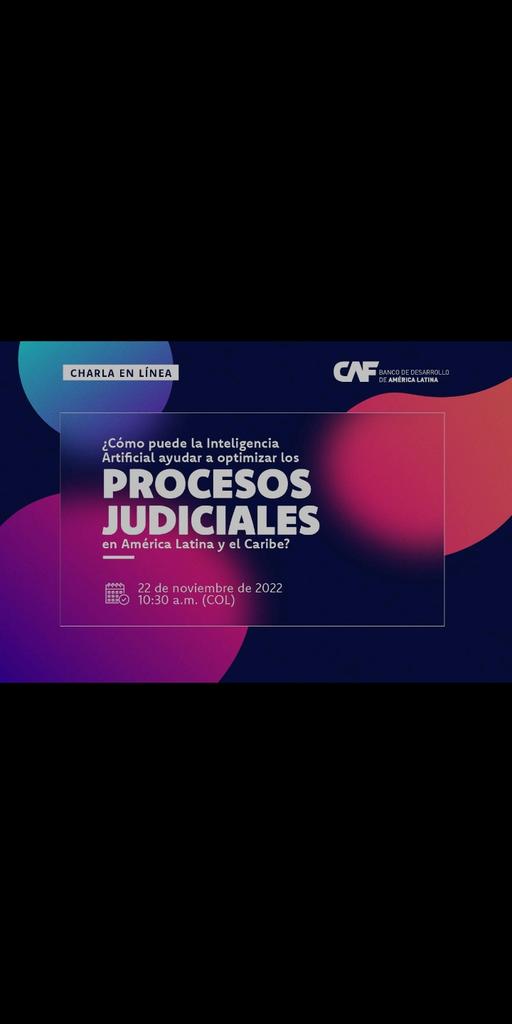invah2204's tweet photo. No te pierdas este martes, ¿Cómo puede la Inteligencia Artificial ayudar a optimizar los procesos judiciales en América Latina y El Caribe?
Para asistir registrate en: 

https://t.co/uZcCMbeXQU

#inteligenciaartificial #abogados #venezuela #tsj #apn #venezuela #venezolanos #tics https://t.co/53gSotYEdG