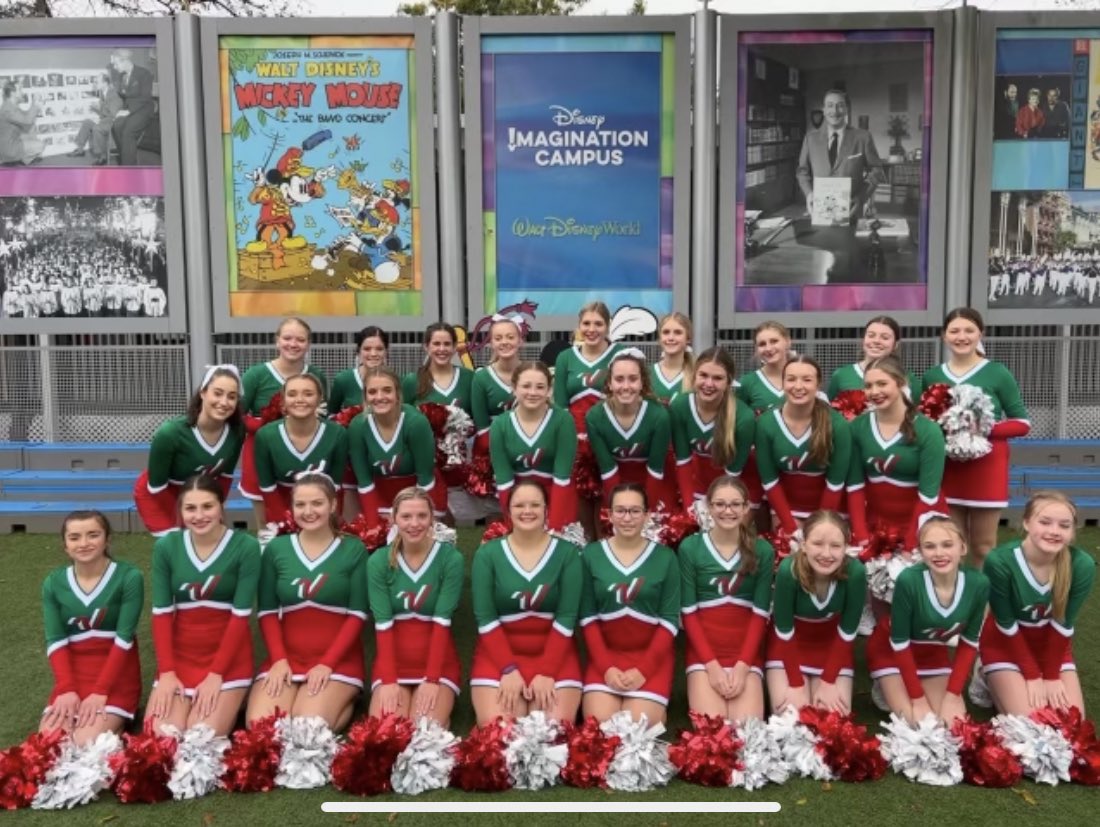We are so proud of PHS Cheerleaders Gabi Cissna &amp; Elina Reed for representing our school as All-American cheerleaders at the Varsity Spirit Spectacular at Disney!  Great job, ladies!  🤍♥️💚 #wearepalmyra #pantherpride