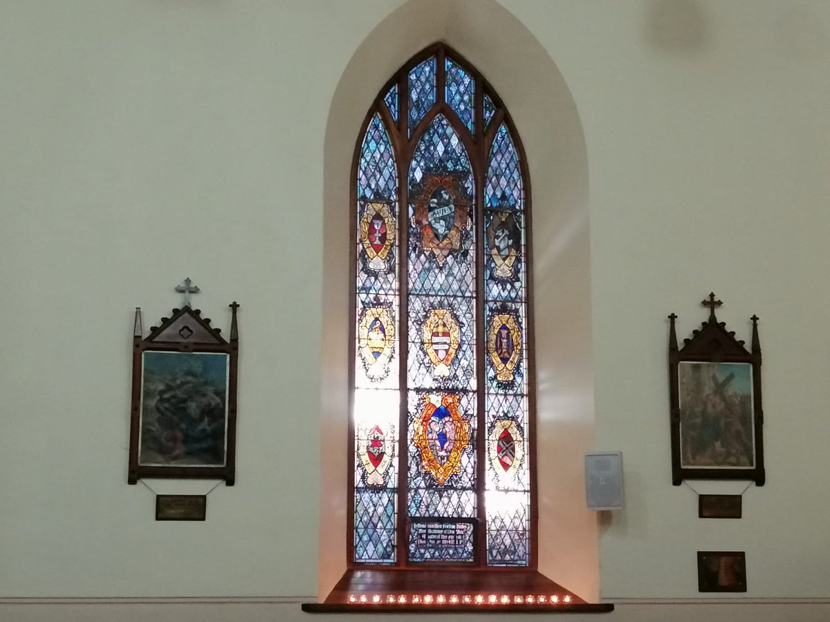 marymckenna211's tweet photo. Kicking off #MaintenanceWeek with images of our award winning restoration of #ClarkeStudio #StainedGlass key to ongoing maintenance lots of coats of oil plus fitted storm glazing allowing the windows to breathe.
@nct_nina @NatChurchTrust @HeritageFundUK @SPAB1877 https://t.co/5HbzRipKPG