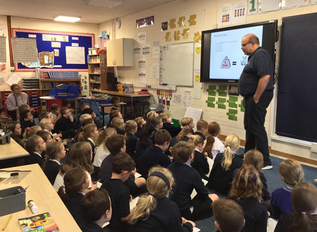 GCA_learning's tweet photo. Last week, our Year 3 pupils were visited by @CambsCC Waste Team to talk about recycling. They clearly learnt a lot from the visit and we are delighted to hear from Violet's mum about her hard work this weekend. Excellent work Violet #GCAeco #GCAscience https://t.co/z2XVD6il9O