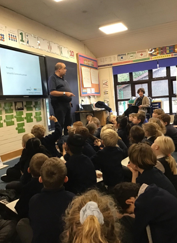 GCA_learning's tweet photo. Last week, our Year 3 pupils were visited by @CambsCC Waste Team to talk about recycling. They clearly learnt a lot from the visit and we are delighted to hear from Violet's mum about her hard work this weekend. Excellent work Violet #GCAeco #GCAscience https://t.co/z2XVD6il9O
