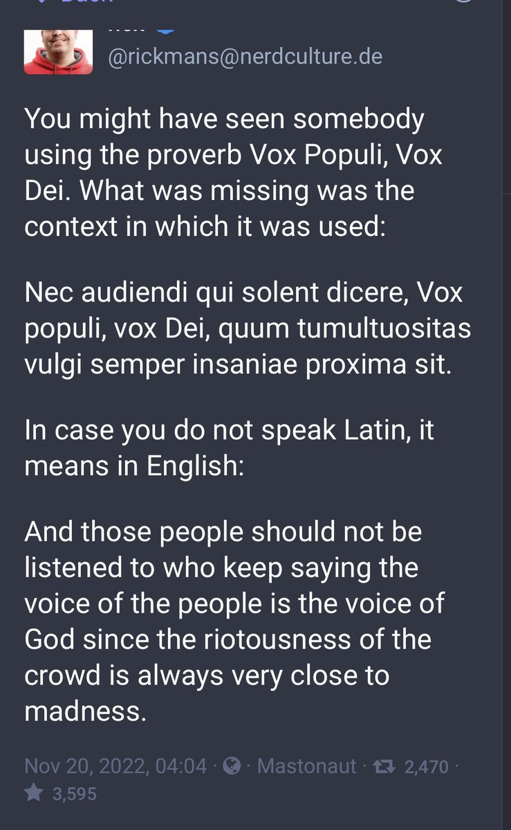 noUpside's tweet photo. Learning new things about Latin passages over at Mastodon… https://t.co/Ln4dFWb5Ki