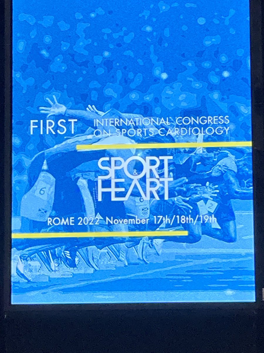 LSerratosa's tweet photo. Congrats Dr Sciarra & all organizing committee of @SICSPORT1 1st International Congress on #SportsCardiology at #MagicRome Fantastic programme & Faculty @SilCastelletti @El_Cavarretta @DOCTORASANZM @s_gati @FlavioDascenzi @paolo_emilio @TUMSportMedizin @EAPCPresident @escardio https://t.co/zdJSAZOLgM