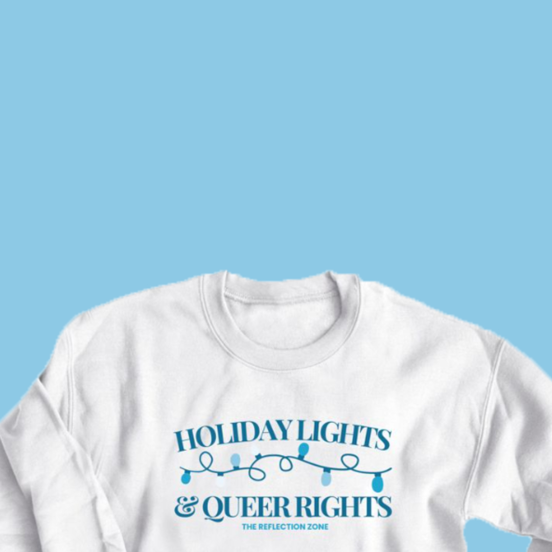 ReflectionZone_'s tweet photo. The Reflection Zone Holiday Merch Line: Don your new gay apparel, shop local for Christmas, and show your support of the LGBTQIA+ community all while contributing to our fundraiser. Shop all our fabulous designs! ✨🎁  SHOP NOW; https://t.co/ENGrgW2z99 https://t.co/FfRy3u3aJG