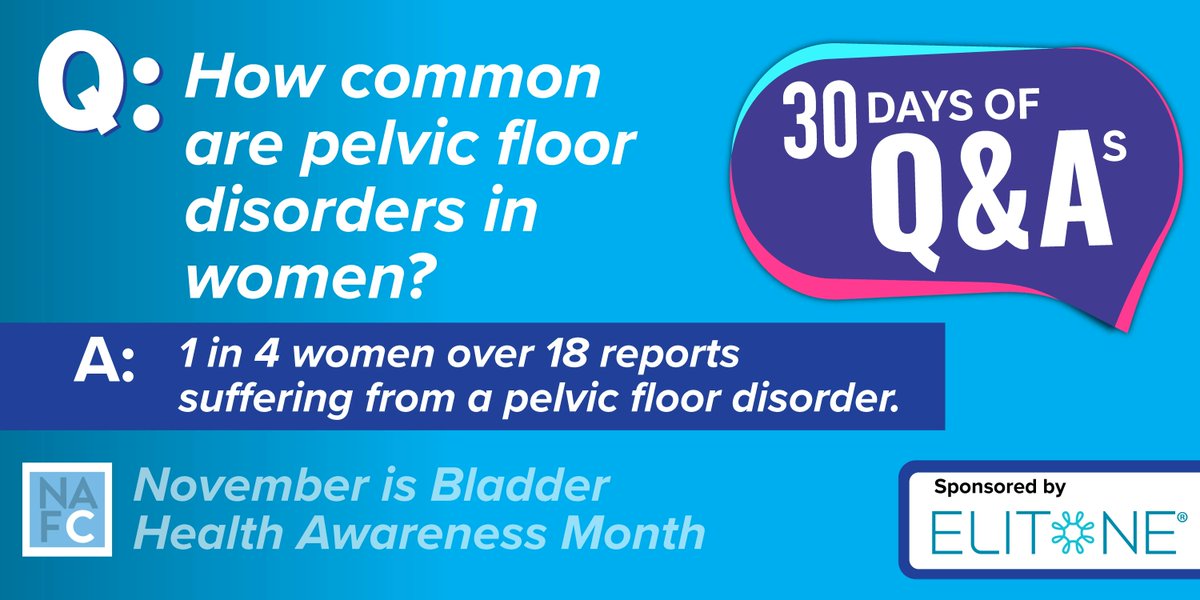 bhealth_'s tweet photo. 1 in 4 women over the age of 18 reports suffering from a pelvic floor disorder, including pelvic organ prolapse. Learn more about conditions that can affect the pelvic floor, &amp; how you can manage them at https://t.co/pS3Up8R5QU 

@elitone_device #bladderhealthawarenessmonth #NAFC https://t.co/VlNDDyFq92