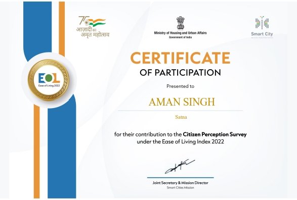 Hello, I have taken a survey of my city. You can do the same for your city by clicking the below link. #MyCityMyPride  eol2022.org/CitizenFeedbac…