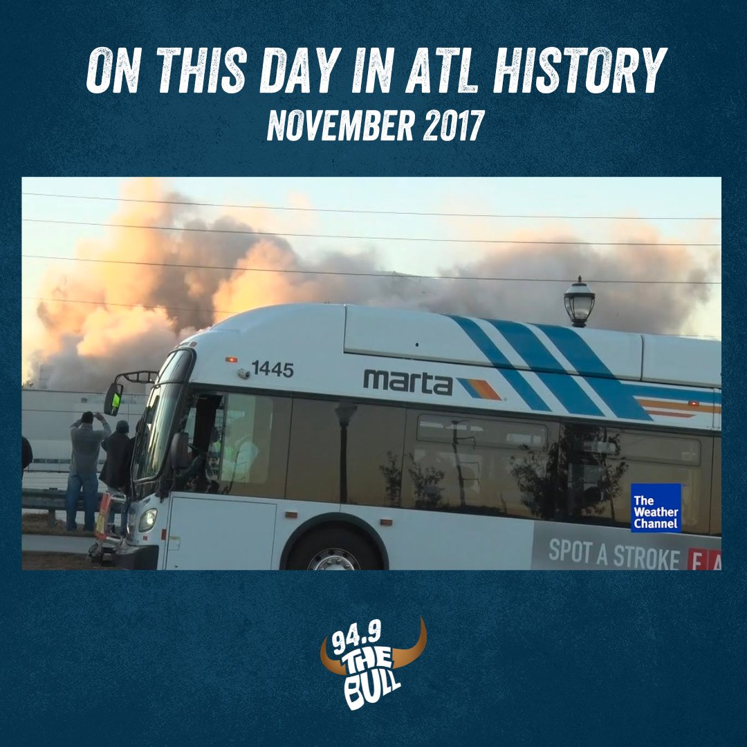 949TheBull's tweet photo. 5 years ago today... this infamous #Marta bus blocked the view of the #GeorgiaDome demolition. https://t.co/9Piylidhl5