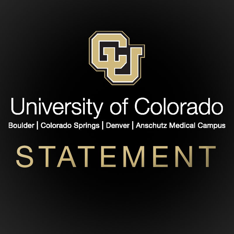 The CU community is shocked and saddened by the horrific event in Colorado Springs. We unite in condemning violence and hate: president.cu.edu/statements/sta… @CUAnschutz @CUBoulder @CUDenver @UCCS
