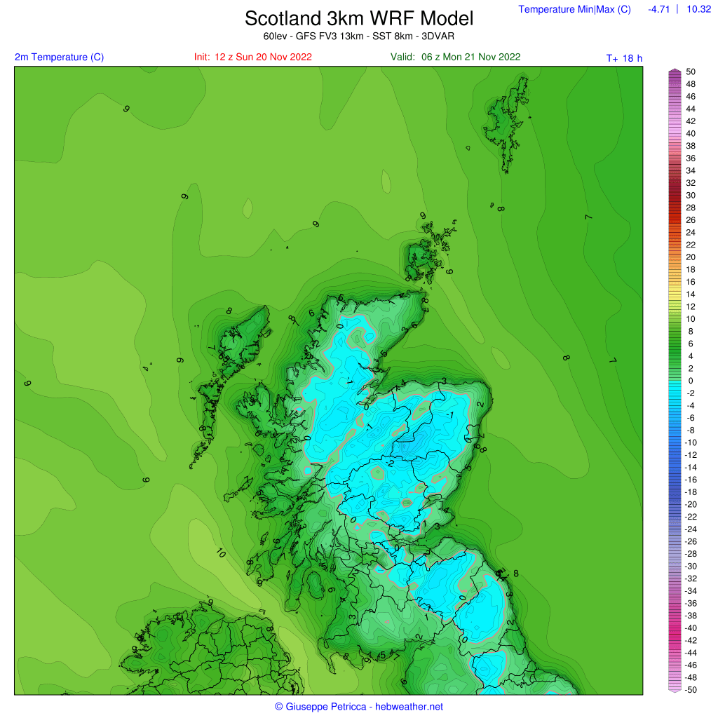 gmrpetricca's tweet image. As forecasted this evening is a cold one, with +3.2°C now in #Stornoway and widespread below-zero temperatures over mainland #Scotland for tonight and tmr morning. There is an #icewarning in place for some areas.

Remember to pay attention to possible ice on walking surfaces.