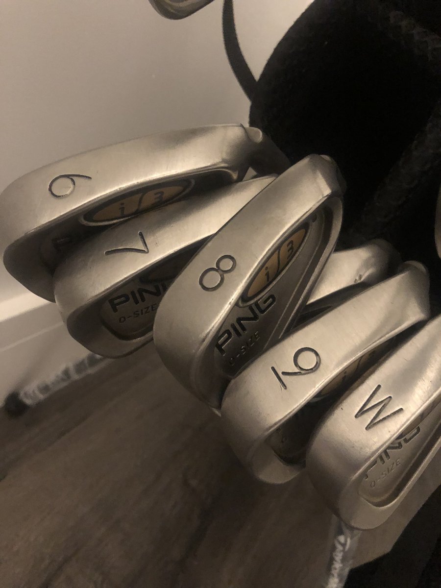 JayDuude's tweet photo. @MyGolfSpy Winter gamers ping i3, also 919 forged mizuno. https://t.co/YfJYIilI7J