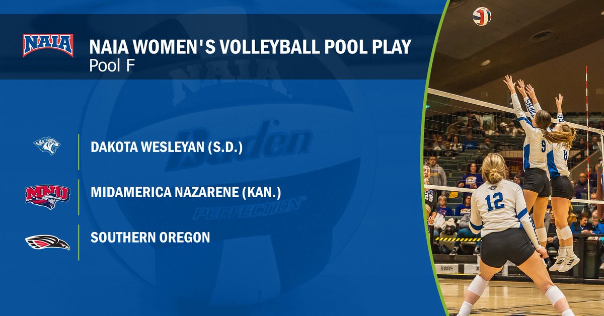 W🏐

#NAIAWVB Pool Play assignments announced! Check out Pool F below

Full release➡️bit.ly/3GwYqlh

#PlayNAIA #collegevolleyball #BattleForTheRedBanner