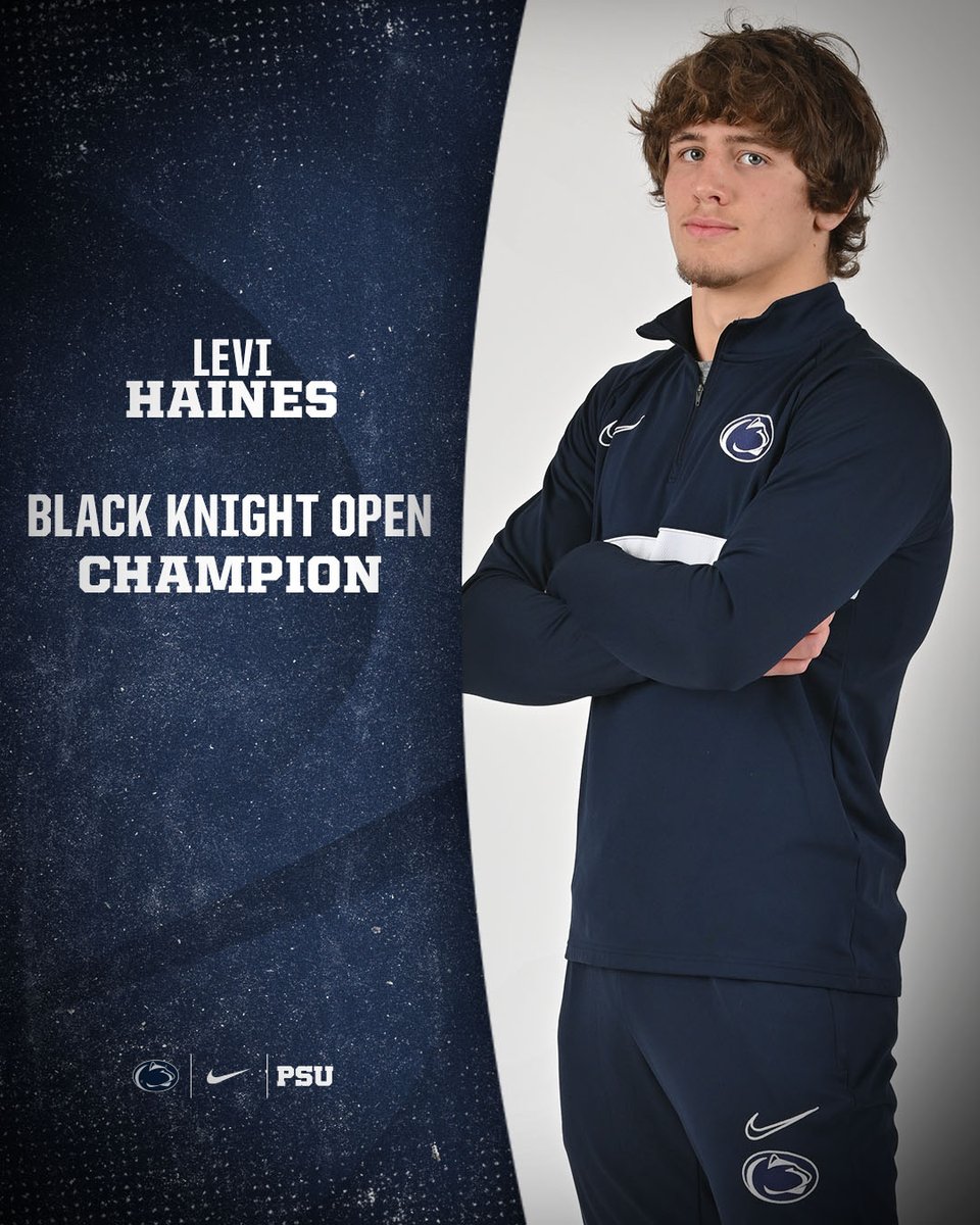 Levi Haines goes 4-0 with three wins over ranked foes to win the Black Knight title!  #PSUwr