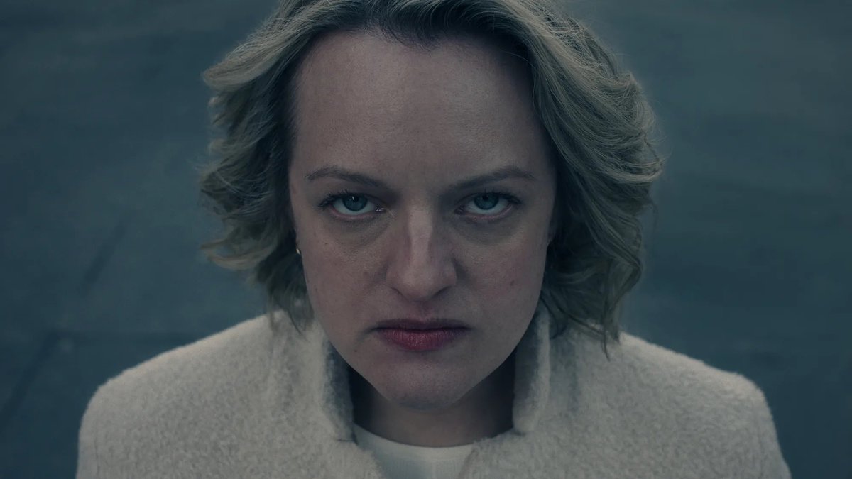 If ALL the #HandmaidsTale footage of Elizabeth Moss staring angrily upwards was joined together - how many minutes would it last?