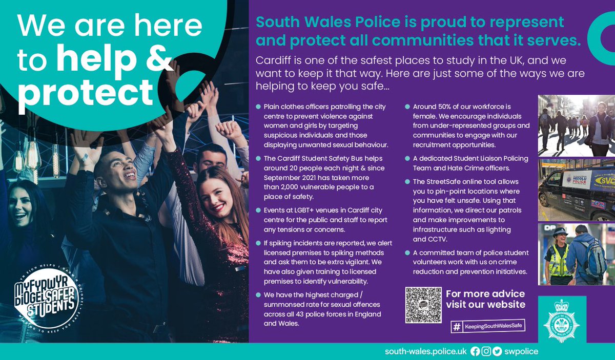 MikeUniSIO's tweet photo. We’re back at the @cardiffuni Centre for Student Life tomorrow with @SWPCardiff City Centre NPT talking to students about the work that’s done across the city to #KeepStudentsSafe along with partner agencies!
We’ll also be at @cardiffstudents the following day join us for a ☕️🍩 https://t.co/Vn0B05Loh9