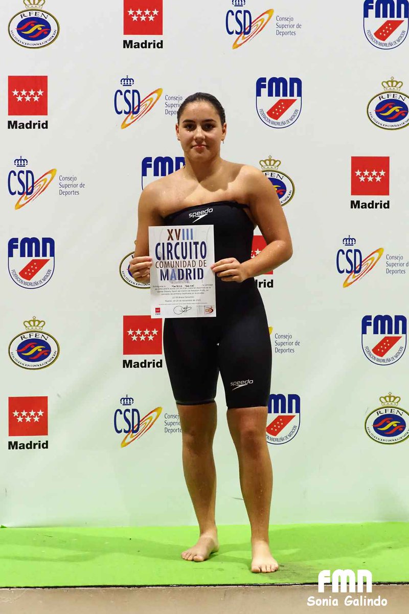 Circuito Open Madrid Invierno: nuestra nadadora MARÍA RAMOS NAJJI consigue mejorar la Mejor Marca Madrileña de 16 años en la prueba 100 Estilos con un tiempo de 1.03.25 y consigue Récord de Campeonato en la prueba 50 Braza con un tiempo de 31.68 ¡Enorme María! ¡Enhorabuena!