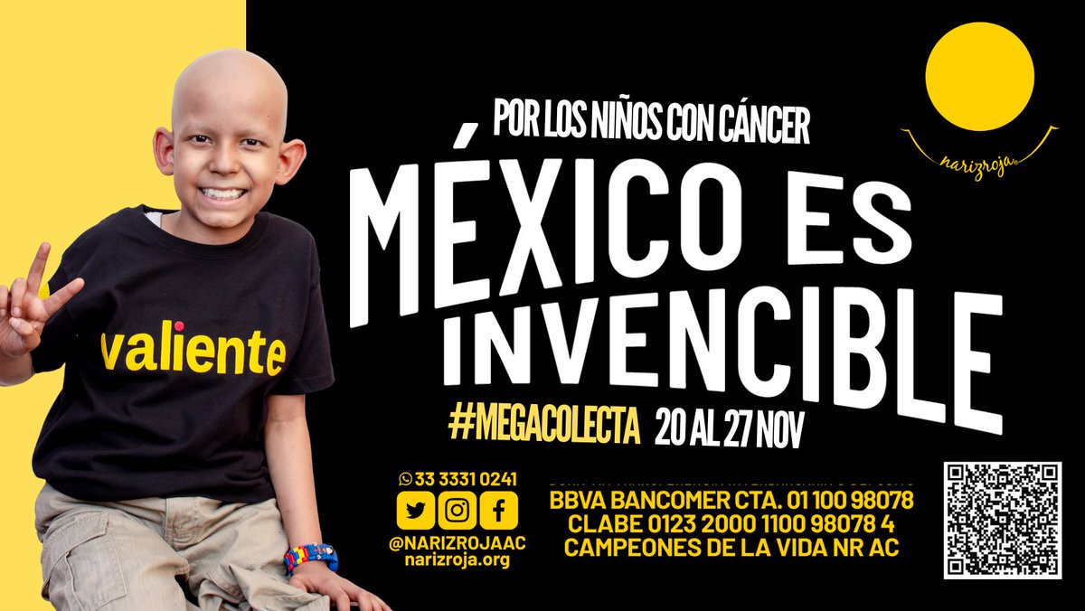 NARIZROJAAC's tweet photo. #MegaColecta por los niños con cáncer #Dona BBVA
Cuenta: 0110098078
Clabe: 012320001100980784
Campeones de la vida NR AC https://t.co/RwW8s4nDew