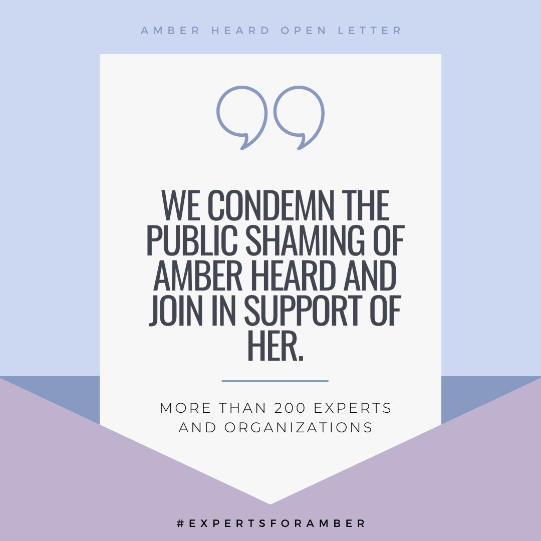 letterforamber's tweet photo. The open letter in support of Amber Heard is a living document and is now nearing 300 signatures including @MsMagazine, @nwlc and @UltraViolet.

@ your favorite expert or org to see if they’d like to join us! Sign-on here: https://t.co/uu7ewZJO2T https://t.co/5f8AX2Zm0z
