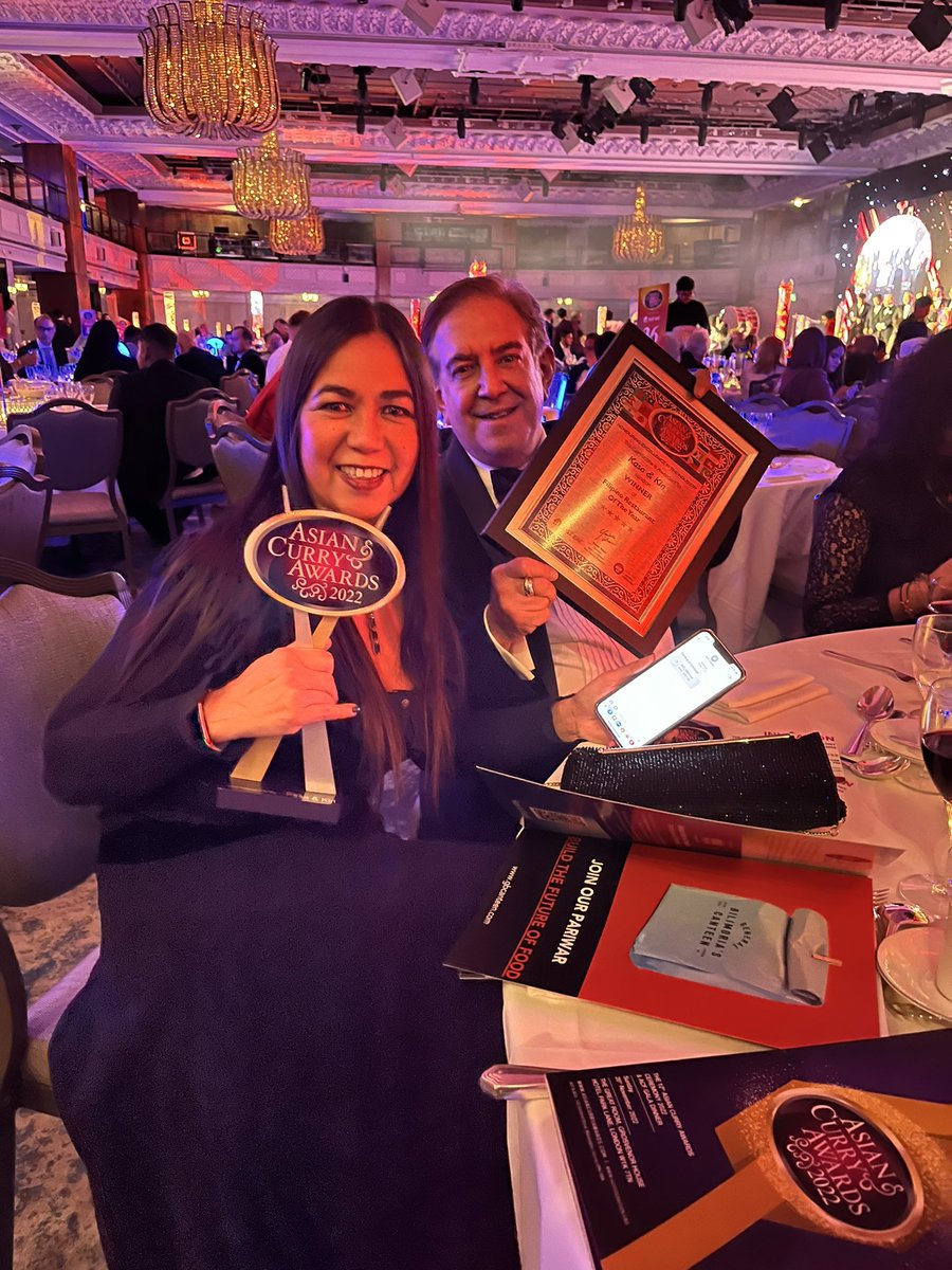 Thank you to everyone who voted for our sister restaurant Kasa & Kin! Winner of #BestFilipinoRestaurant at the @AsianCurryAward tonight at @Grosvenor_House 

@cjpjoseph 
@rowenalondon 

#Filipinocuisine
