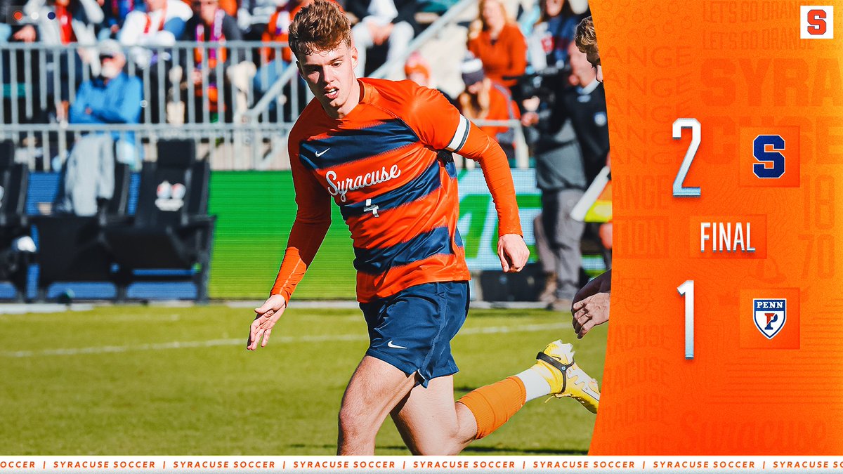 FINAL: Syracuse advances to the Sweet Sixteen after beating Penn 2-1 in overtime! Johnson and Opoku both find the back of the net 🍊⚽️

FINAL: CUSE 2 - PENN 1

#DareToDream