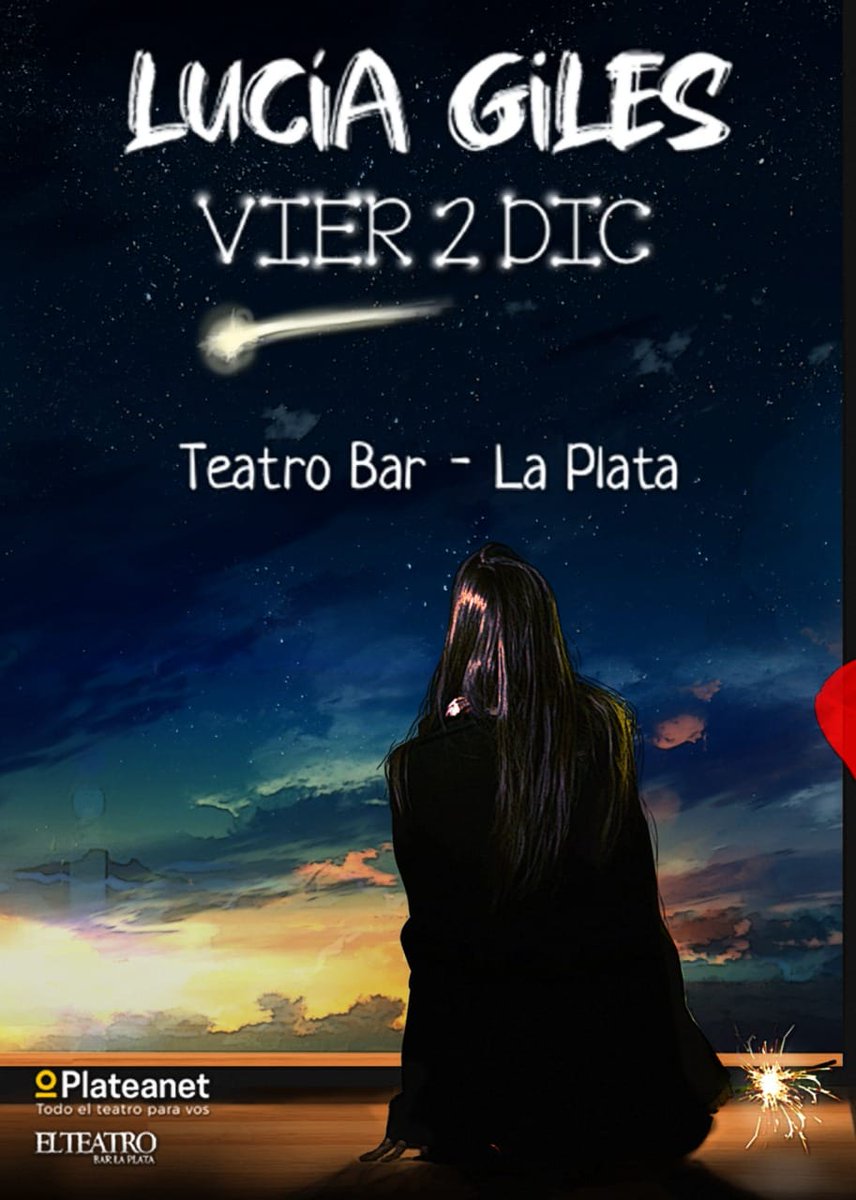 GilesLucia's tweet photo. Les dije que toco el 2 de Diciembre en @ELTEATROBARLP 

Anticipadas en PlateaNet
https://t.co/9qbsntswxI https://t.co/BatO5FolMf