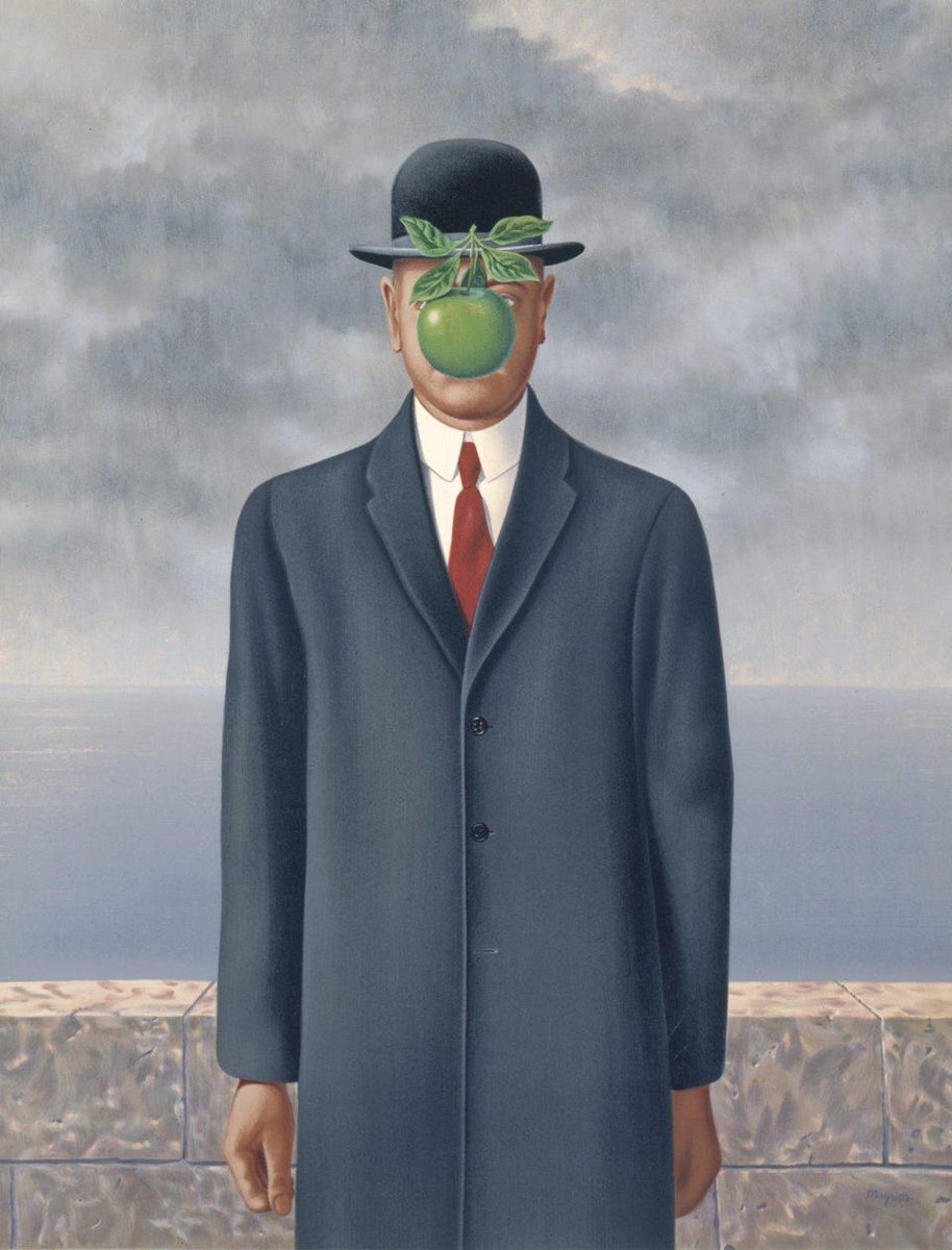 Why did René Magritte paint a man with his face hidden by an apple in 1946?

And why did he call it The Son of Man? 

Welcome to the uncanny world of Surrealism...