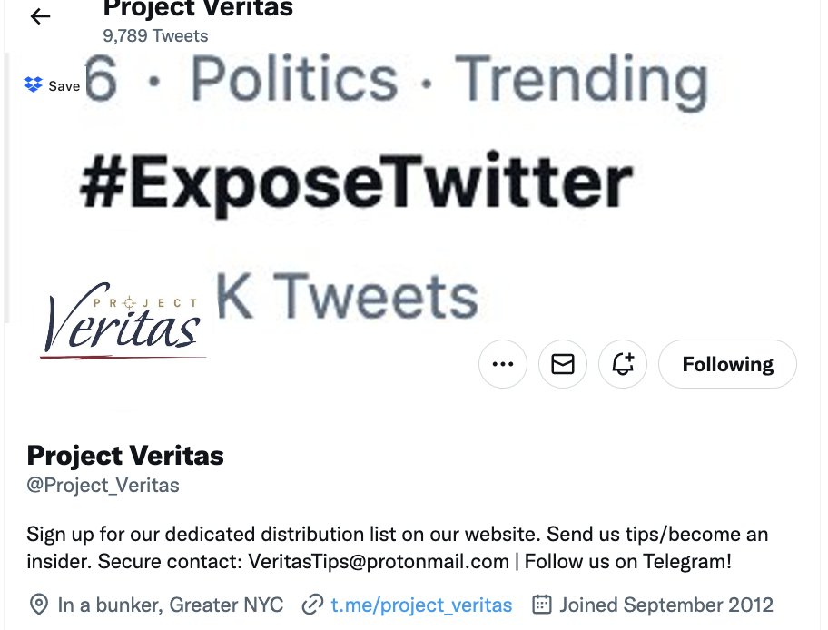 BREAKING: <a href="/elonmusk/">Elon Musk</a> HAS REINSTATED OUR TWITTER PAGE!!! Follow us <a href="/Project_Veritas/">Project Veritas</a>