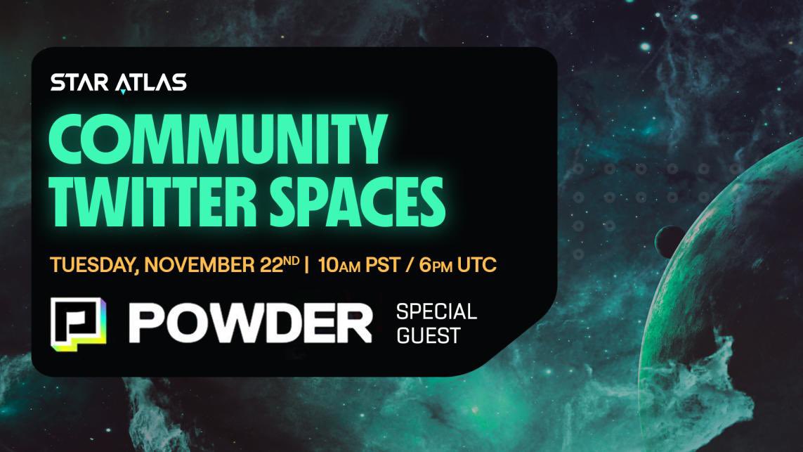 On Tuesday, November 22, we’ll be hosting a Twitter Spaces to chat about the gaming industry with @Powder_gg!

They have an exciting challenge live on their website where you can win ships and game keys to our Showroom!

⏰ 10am PST / 6pm UTC

x.com/i/spaces/1lPKq…