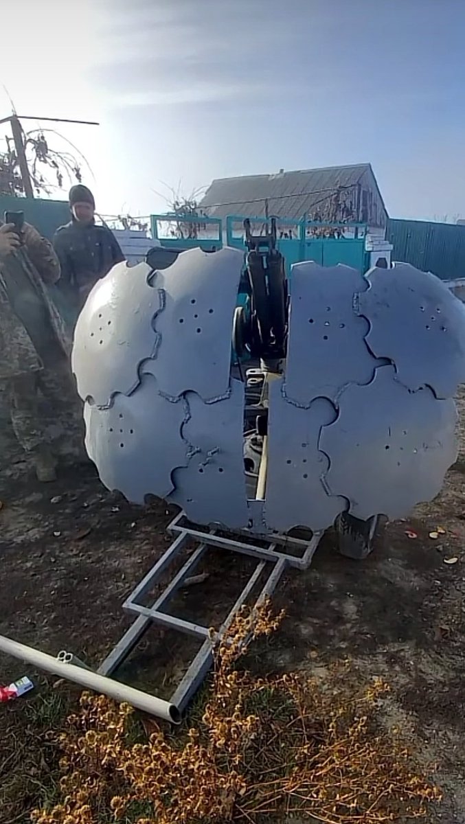 SalmelaJS's tweet photo. Captured ZU-23-2 autocannon? Any other suggestions or ideas what was used to make the shield? 😃 https://t.co/dttx5NR90O