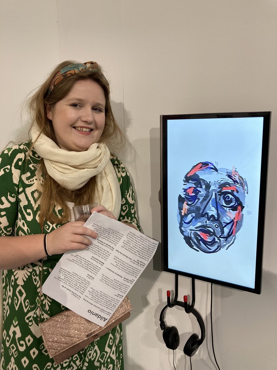 dwrhian's tweet photo. Great to meet winner of Emerging Artists Prize @MenaiDesigns alongside her video animation Metamorphosis https://t.co/y0ihOyYILL