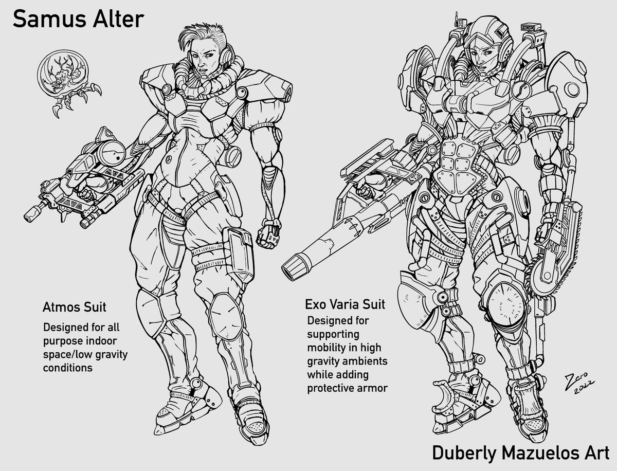 zeroduber's tweet photo. re-imagine Samus from Metroid, as an older veteran/space explorer in a not so distant future #Samus #samusaran #metroid #MetroidDread #fanart #Nintendo #supermetroid #alien #drawing #Sketching #ComicArt #Space #astronaut https://t.co/L7QmjNmY9D