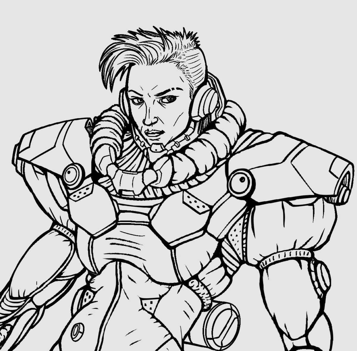 zeroduber's tweet photo. re-imagine Samus from Metroid, as an older veteran/space explorer in a not so distant future #Samus #samusaran #metroid #MetroidDread #fanart #Nintendo #supermetroid #alien #drawing #Sketching #ComicArt #Space #astronaut https://t.co/L7QmjNmY9D