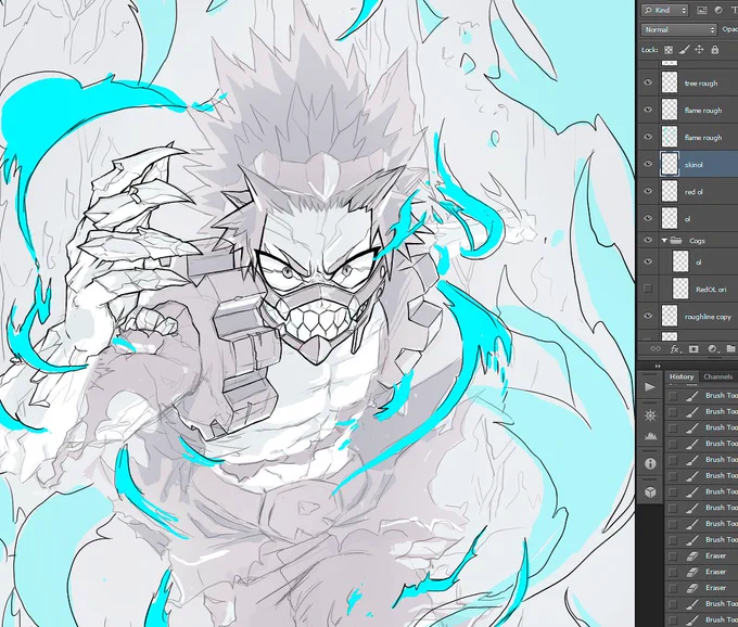 Ahhhh, I really wanted to draw something for the latest episode!!! ( #mhaspoilers I guess?), but it's taking longer than I can afford right now since I'm running a bit behind with my zines, so I'm just gonna leave this WIP here until I can get back to it ^^; 