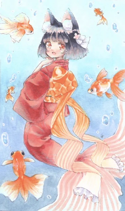 #絵が伸びないから頼むそーたコピックで描いたうちの子達です。ひな、なお、ユキ、はなと言う名前です(衣装は展示会テーマでコロコロ変わります)創作はうちの子メインで色々描いてますよろしくお願いします 