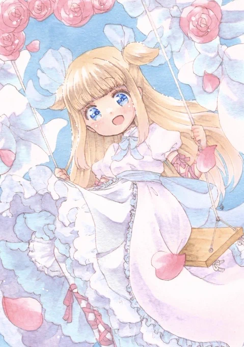 #絵が伸びないから頼むそーたコピックで描いたうちの子達です。ひな、なお、ユキ、はなと言う名前です(衣装は展示会テーマでコロコロ変わります)創作はうちの子メインで色々描いてますよろしくお願いします 