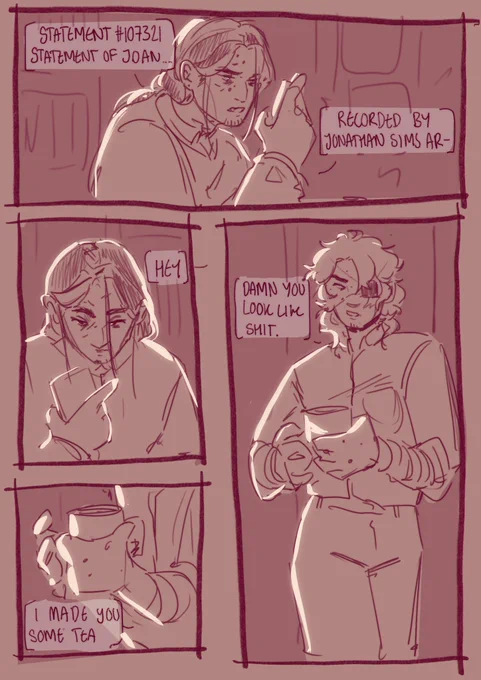 Tma spoilers// 
-
I like to think they would of reconciled if Tim survived the unknowing #tma #themagnusarchives #MagnusPod 