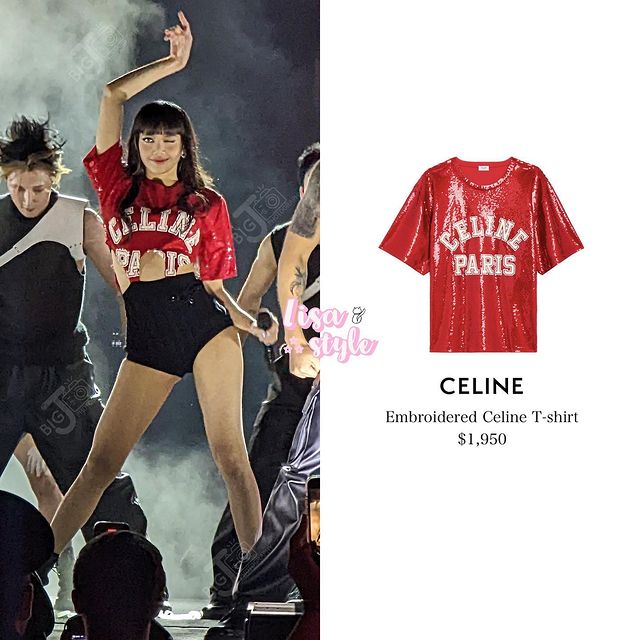 𝕷𝖆𝖑𝖎𝖘𝖆 𝕸𝖆𝖓𝖔𝖇𝖆𝖑 on X: ☆ LISA CELINE OUTFIT Wear Cost from her  Performance in 'MONEY' on #BORNPINKinLOSANGEL
