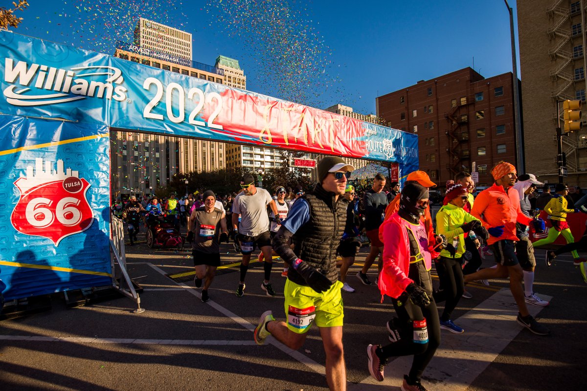 WilliamsUpdates's tweet photo. We loved watching thousands of Williams Route 66 Marathon participants take to the streets of Tulsa during this morning’s races. This is our 14th year as the title sponsor of the race! #rt66run https://t.co/wP5a5hsc1K