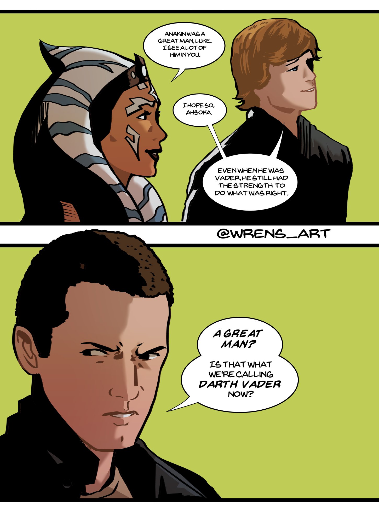 wren on Twitter: "I don't think they'd get along. #starwars #lukeskywalker  #ahsoka #starkiller #galenmarek https://t.co/zPIK5MifHa" / Twitter