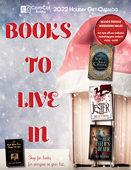 CamCat Books has a holiday gift catalog! Among our great selections, look for "Dead on My Feet," my cozy mystery!