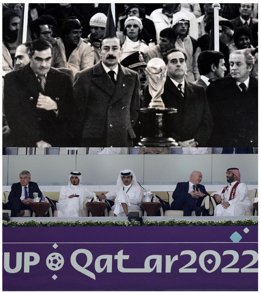 Dictators love the #FIFAWorldCup. Today took me back to Argentina 1978, when the military rulers (later jailed for human rights violations) played hosts. Back then some players, visitors, activists & media outlets did not stay silent about the regime. They should not today.